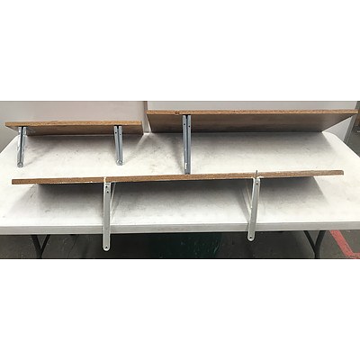 Wall Mounted Shelves -Lot Of Three