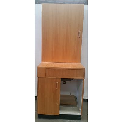 Personal Storage Unit With Downlight and Basin