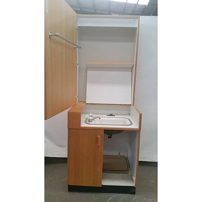 Personal Storage Unit With Downlight and Basin