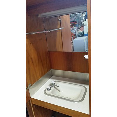 Storage Cabinet With Basin and Hutch