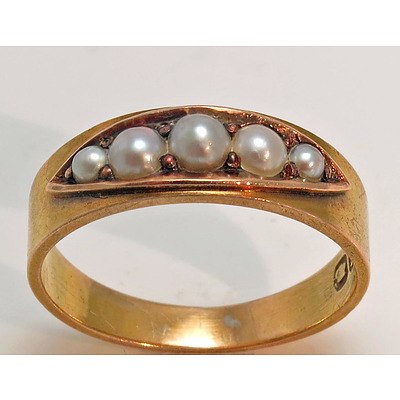 Antique 15ct Gold Pearl Ring
