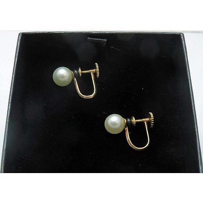 14ct Rose Gold Pearl Earrings