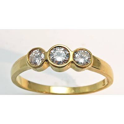 18ct Gold Round Brilliant-Cut Diamond Ring