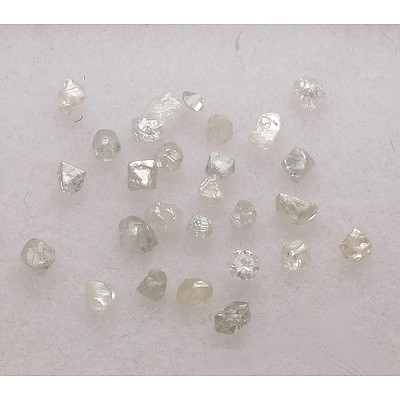 Collection of 27 Natural Diamond Crystals