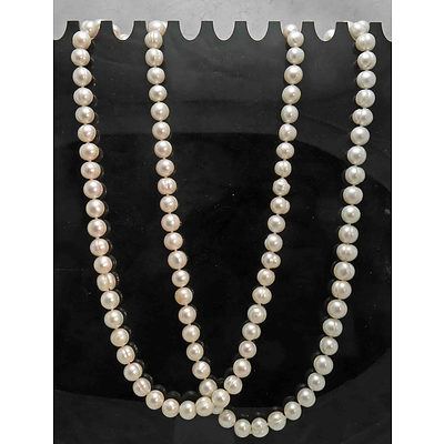 Extra Long Cultured Pearl Necklace