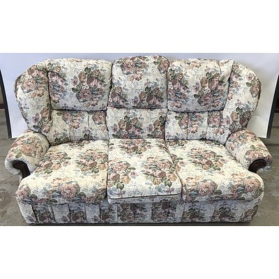 Floral Upholstered Dining And Lounge Setting