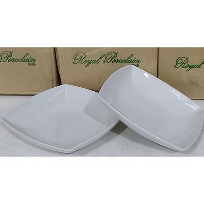 Royal Porcelain 18cm Ceramic Bowls - Lot of 36 - Brand New