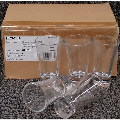 Olympia 60ml Boston Shot Glasses - Lot of 120 - Brand New