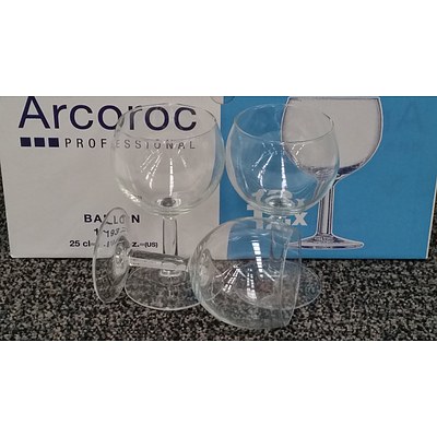 Arcoroc 25cl Balloon Glasses - Lot of 72 - Brand New