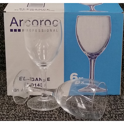 Arcoroc 31cl Elegance Stemmed Wine Glasses - Lot of 36 - Brand New