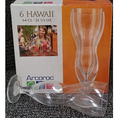 Arcoroc 64cl Hawaii Cocktail Glasses - Lot of 12 - Brand New