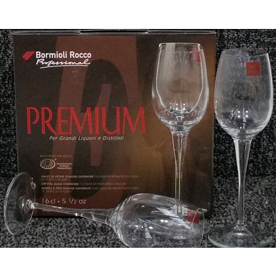 Bormioli Rocco Premium Crystal 165ml Stemmed Wine Glasses - Lot of 36 - Brand New