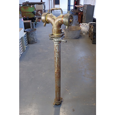 Vintage Brass Twin Nozzle Fire Hydrant