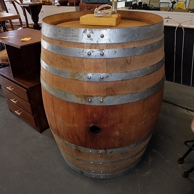 Full Size French Oak Wine Barrel with Bung