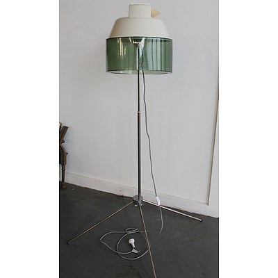 1950s Krupp's Hair Dryer on Metal Tripod Stand Refashioned as a Floor Lamp