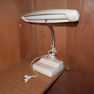 One Retro Hanimex Fluoro Desk Lamps
