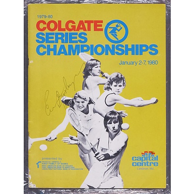 1979-80 Colgate Series Championships Tennis Program Signed to Cover by Evonne Goolagong and to Inside by Martina Navratilova, Dianne Fromholtz and others