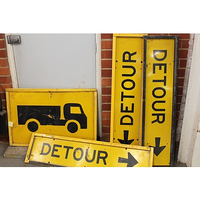 Four Vintage Road/Traffic Signs