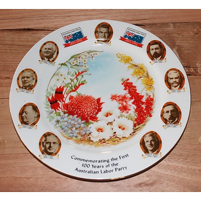 Benz Ceramics 100 Years of the Australian Labor Party Commemorative Plate