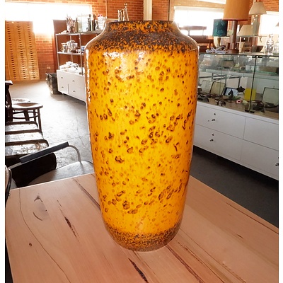 Large Retro West German World Line Ceramic Vase with Volcanic Glaze