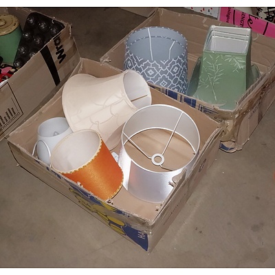 Two Boxes of Assorted Lamp Shades