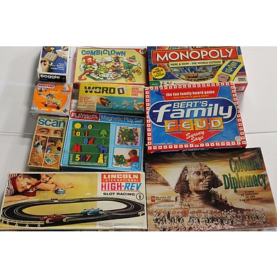 Large Collection of Vintage Board Games and Toys