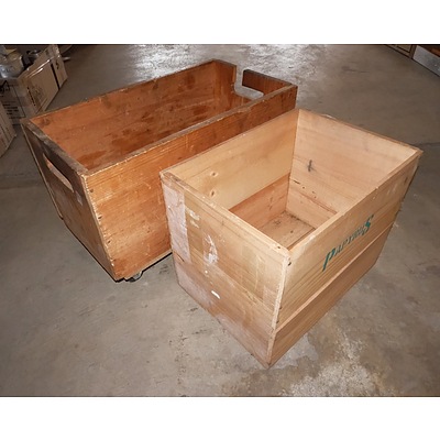 Two Rustic Timber Boxes