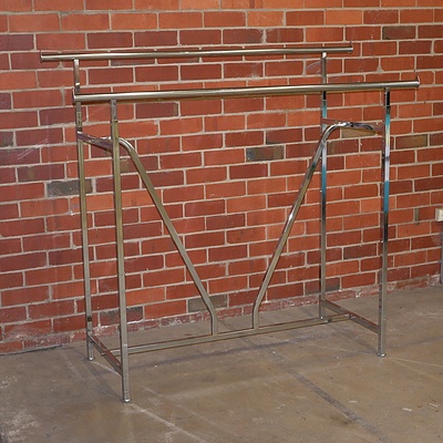 Commercial Twin Rail Stainless Steel Clothes Rack