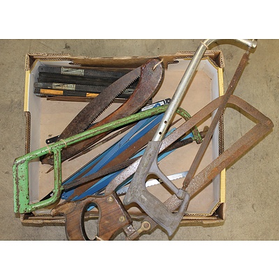 Hacksaws, Pruning Saw and Assorted Blades