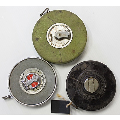 Three Vintage Measuring Tapes