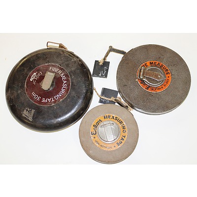 Three Vintage Measuring Tapes