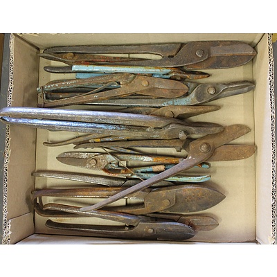 Large Collection of Vintage Tin Snips