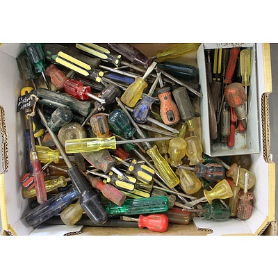 Large Collection of Assorted Screwdrivers