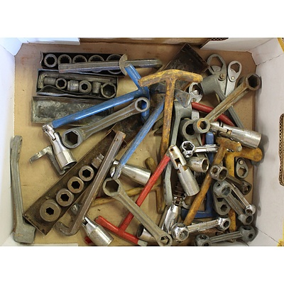 Collection of Vintage Socket Spanners and Socket Sets