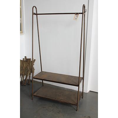 Handcrafted Metal Industrial Clothes Rack