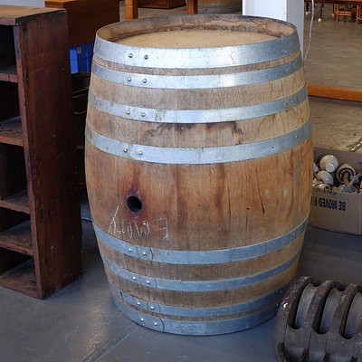 Full Size French Oak Wine Barrel with Bung