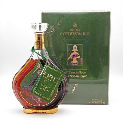 Rare Boxed Erte Edition No 5 Extra Courvoisier Cognac 700ml