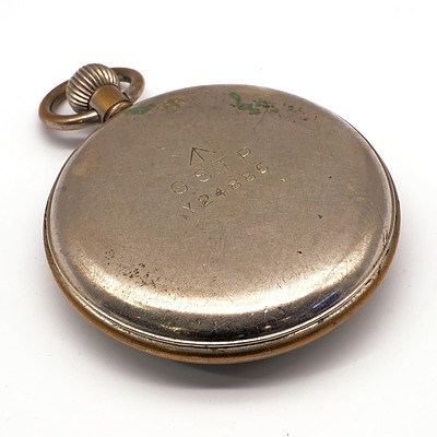 Omega Defence Issue Nickel Cased Pocket Watch with Broad Arrow Mark