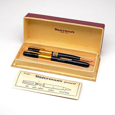Boxed Waterman's Fountain Pen and Pencil Set