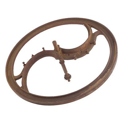 Antique Cast Iron Machinery Wheel