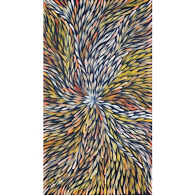 Janet Golder Ngwarai (1973-) Bush Medicine Leaf, Oil on Canvas