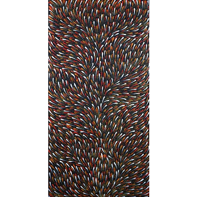 Gracie Morton Pwerle (Born C. 1956-) Bush Yam Leaves, Oil on Canvas