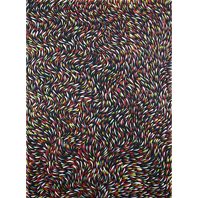 Gloria Petyarre (Born C. 1938) Bush Medicine Leaves, Oil on Canvas