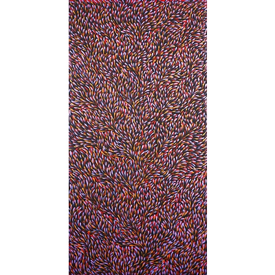 Gloria Petyarre (Born C. 1938-) Bush Medicine Leaves, Oil on Canvas