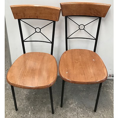 Pair Of Metal Framed Chairs