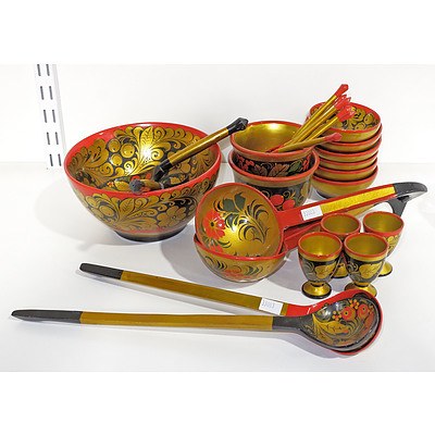 Asian Lacquer Wood Wares