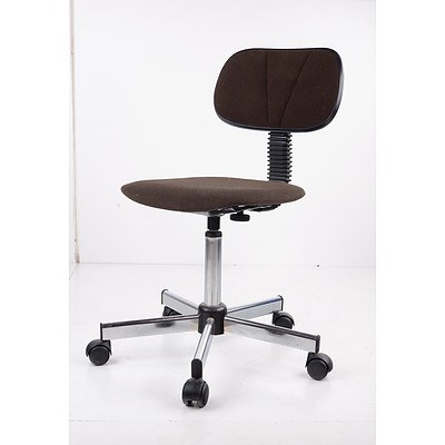 Brown Fabric Upholstered Office Chair