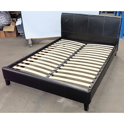 Freedom Queen Size Bed With Leather Headboard