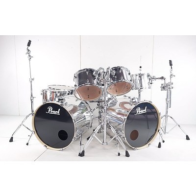 Pearl Expert Series Eight Piece Drum Kit with Heavy Duty Hardware and Stool