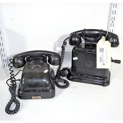 Vintage Bakelite Telephone from USSR and Another Ericsson Telephone